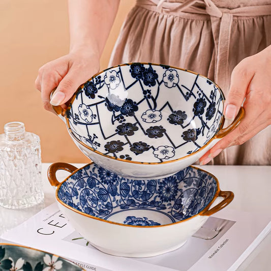 Beautiful Blue And White Dishes Oriental Style Farmhouse Bowls