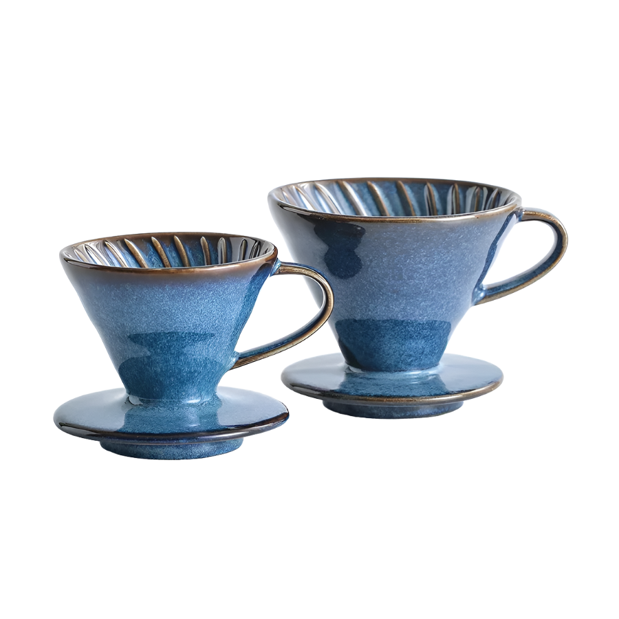 Oceanside Pour Over Ceramic Cone Coffee Brewing Set