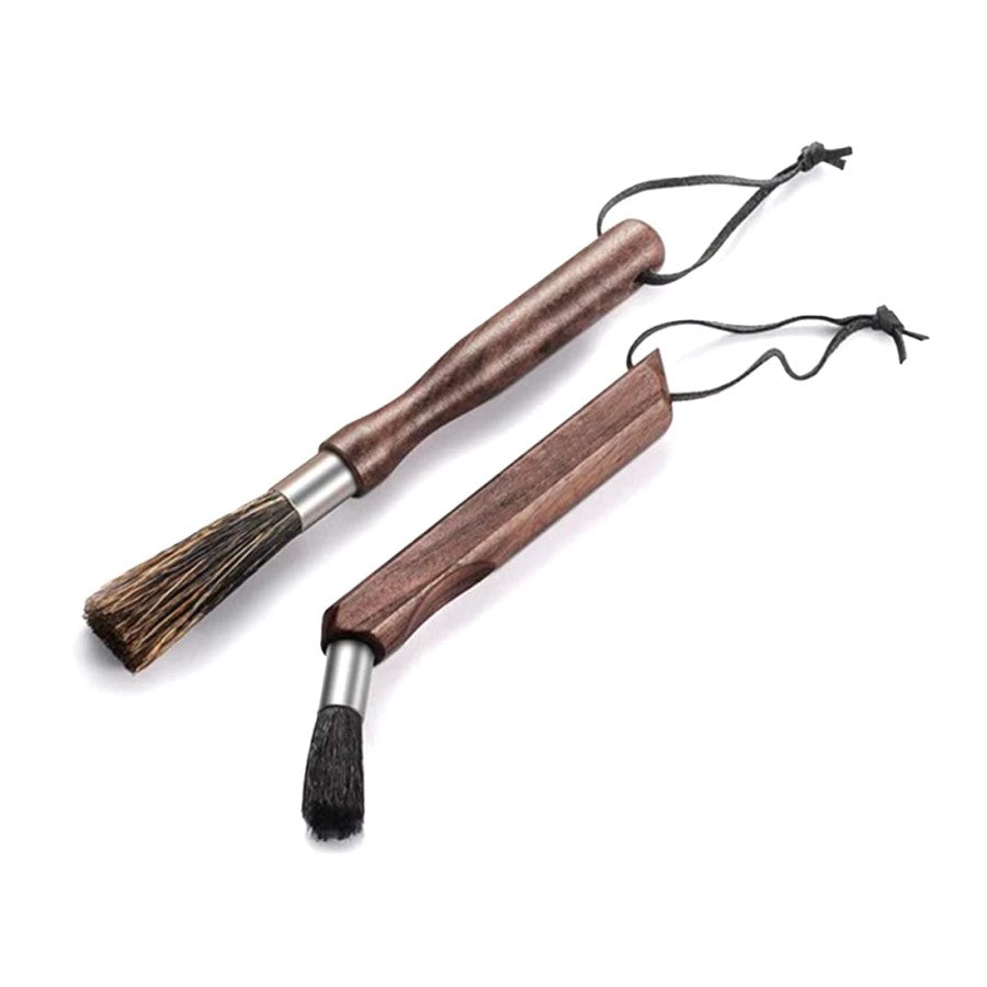 Luxury Barista Wood & Natural Bristle Coffee Cleaning Brushes