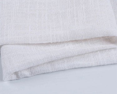 Pure White Color Cotton Rustic Style Gauze Cloth Napkin