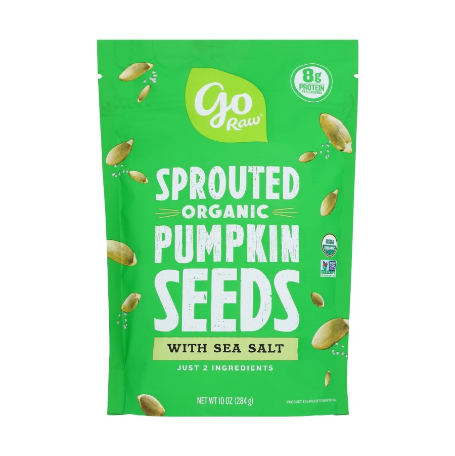 Go Raw Sprouted Organic Pumpkin Seeds With Sea Salt 10oz