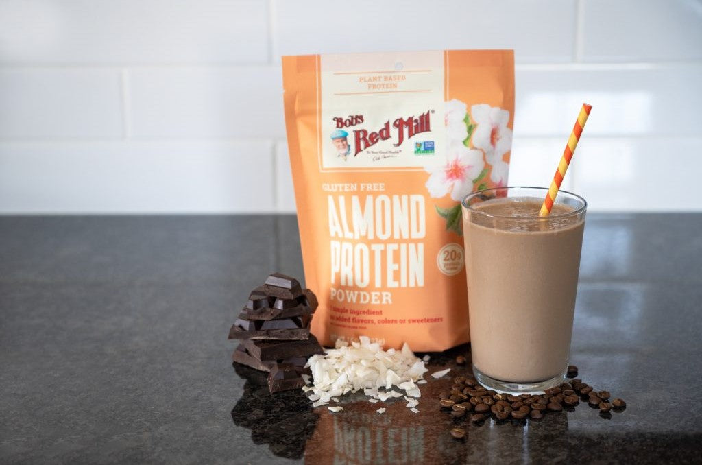 Almond Mocha Smoothie Recipe With Bob's Red Mill Almond Protein Powder