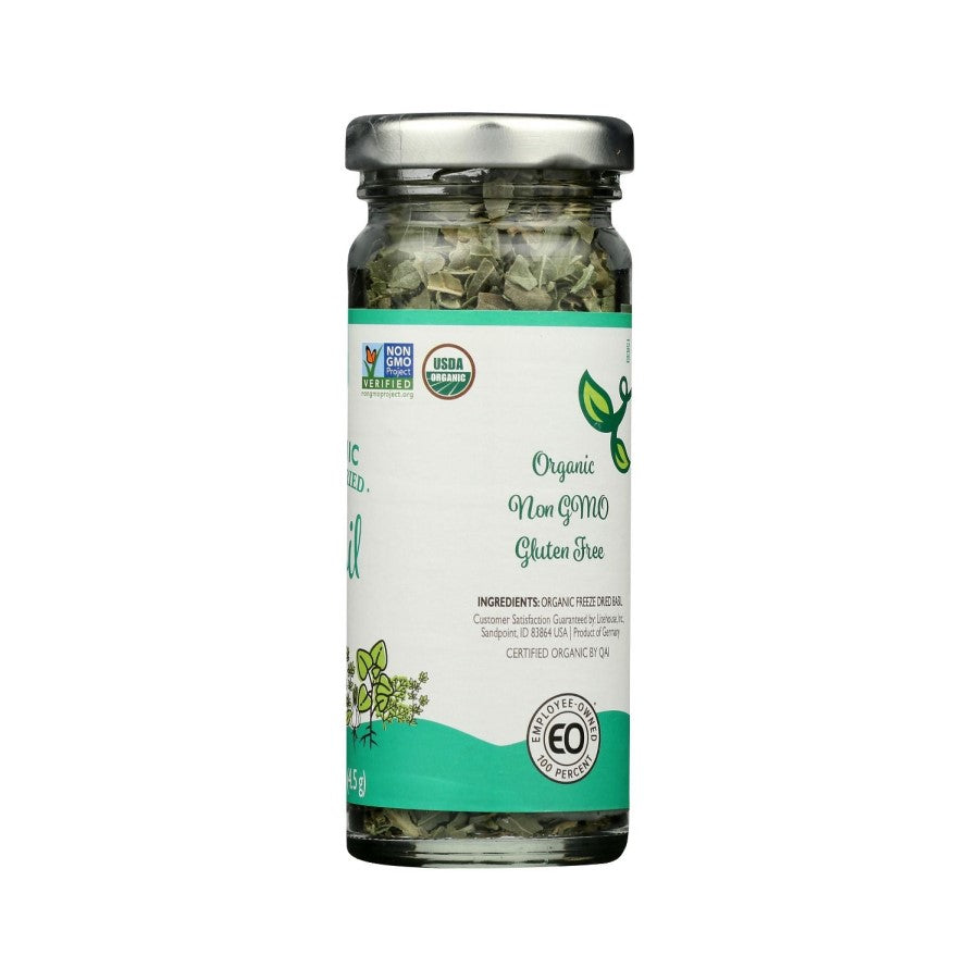 USDA Organic Non-GMO Verified Single Ingredient Organic Freeze Dried Basil Green Garden Herbs