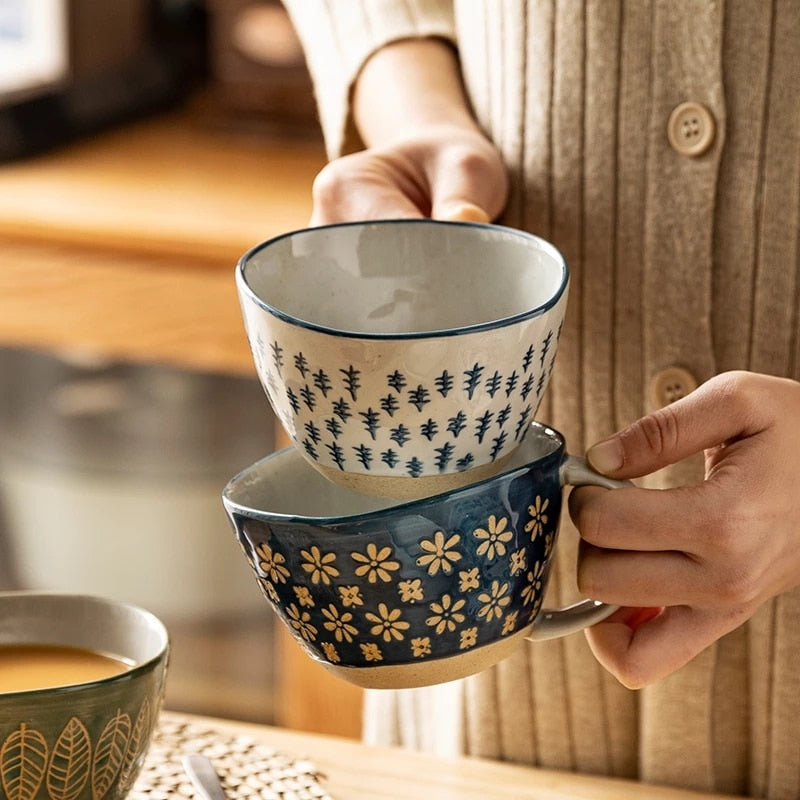 Holding Beautiful Handcrafted Farmhouse Modern Mugs From Terra Powders