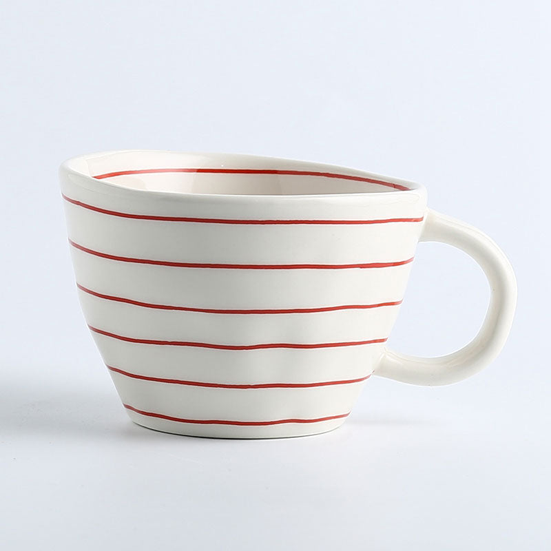 Redband Artistic Style Irregular Shaped Ceramic Mug