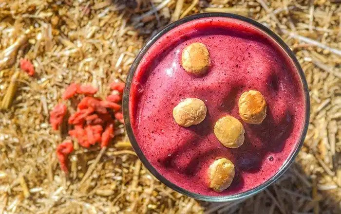 Imlakesh Recipe Muscle Berry Smoothie With Sacha Inchi Nuts And Goji Berries