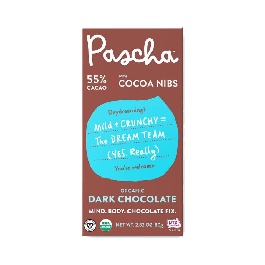 Pascha's 55% Cacao Organic Vegan Dark Chocolate Bar (2.8 oz) - Pascha  Chocolate Co