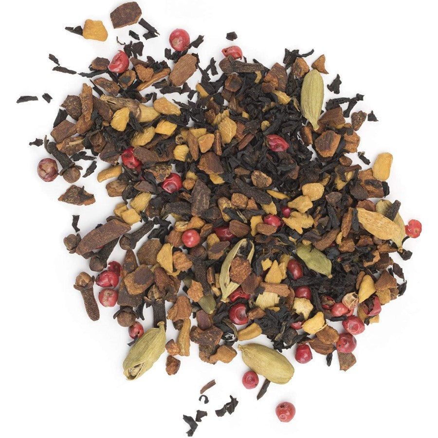 Loose Leaf Organic Black Tea Chai Spices Cinnamon Ginger Cardamom Clove Pinky Up Caffeinated