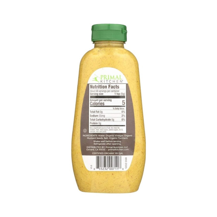 Primal Kitchen Organic Spicy Brown Mustard Ingredients Nutrition Facts