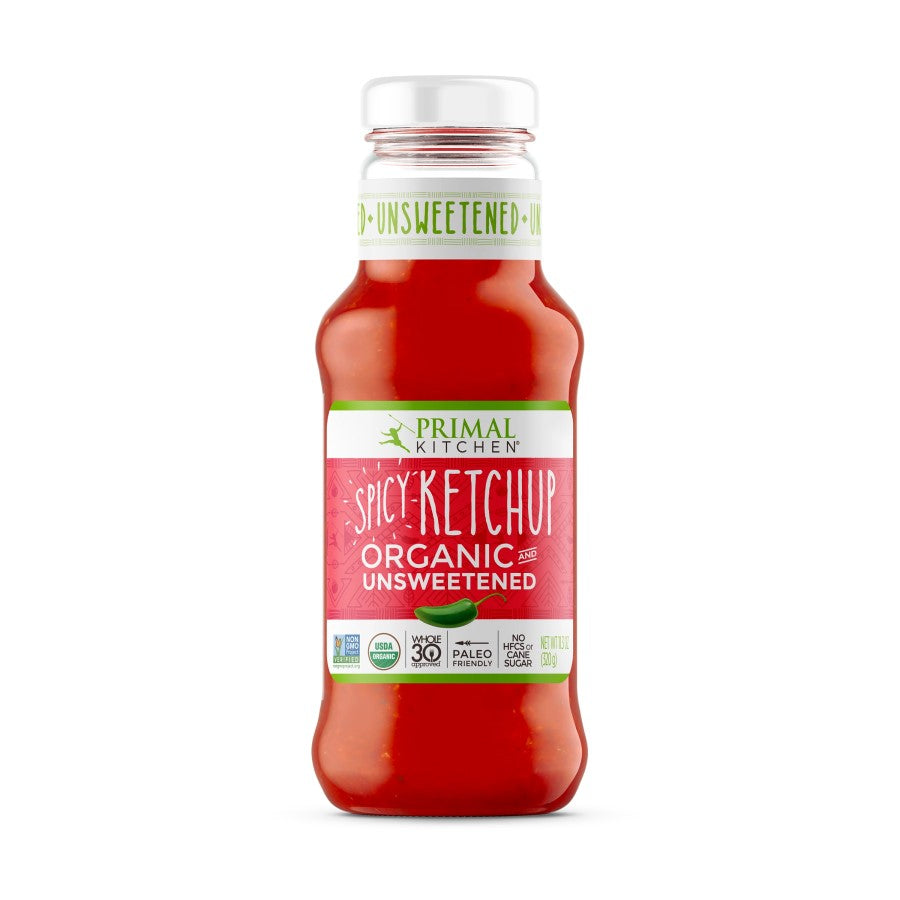 3 x Primal Kitchen Ketchup Organic Unsweetened 11.3 oz Bottle