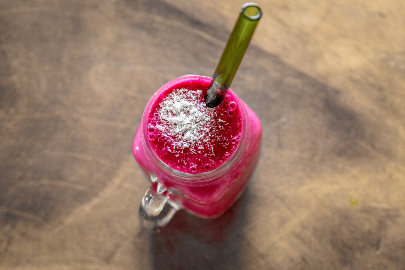 Pink Smoothie Made With Terra Powders Dragon Berry Pitaya Drink Powder