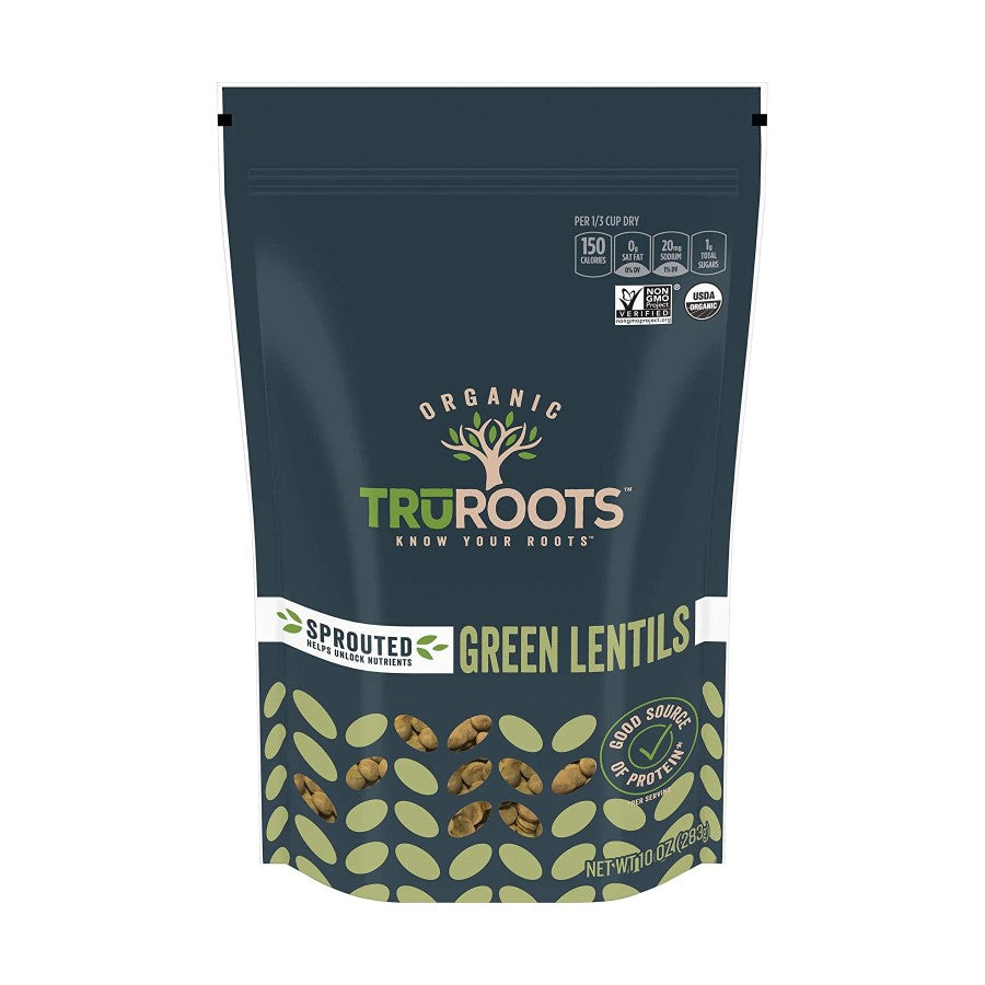 TruRoots Organic Sprouted Green Lentils 10oz
