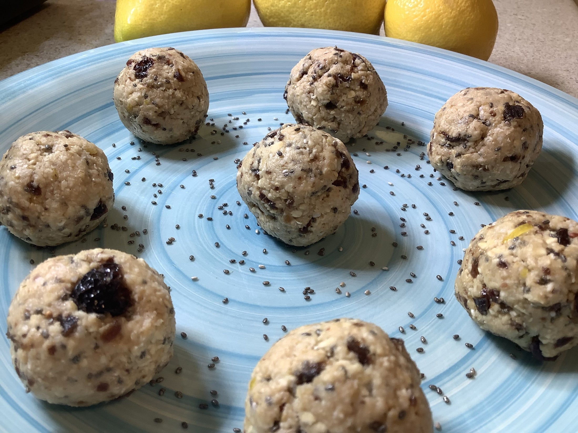 Fresh Lemon Cran Chia Power Balls Terra Powders