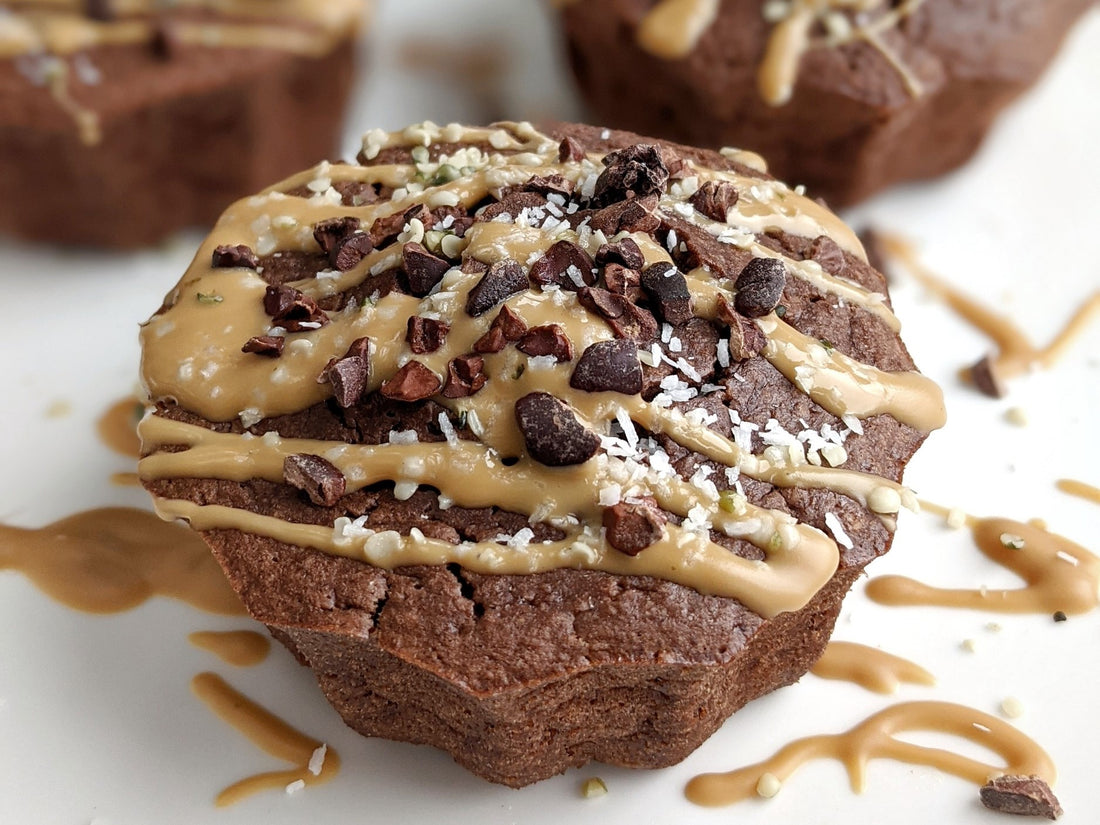 Low Carb Almond Butter Stuffed Chocolate Baked Oats