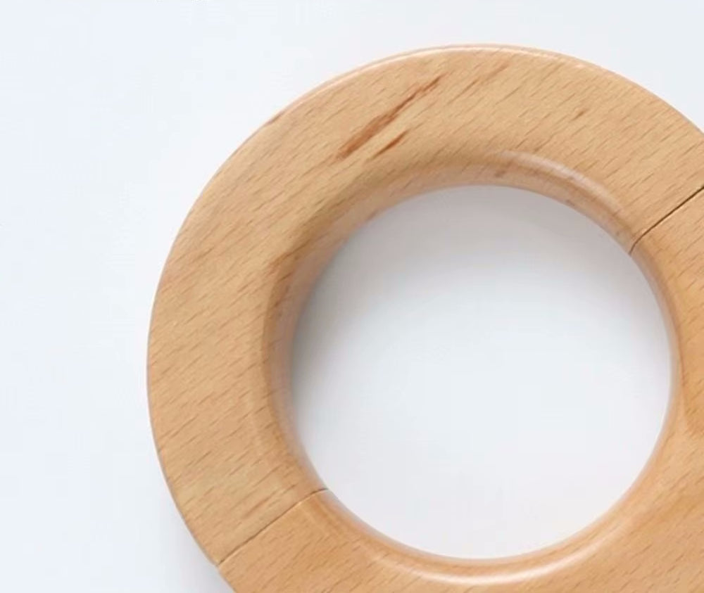 Magnetic Curtain Holder Ring Made Of Real Wood Natural Home Decor