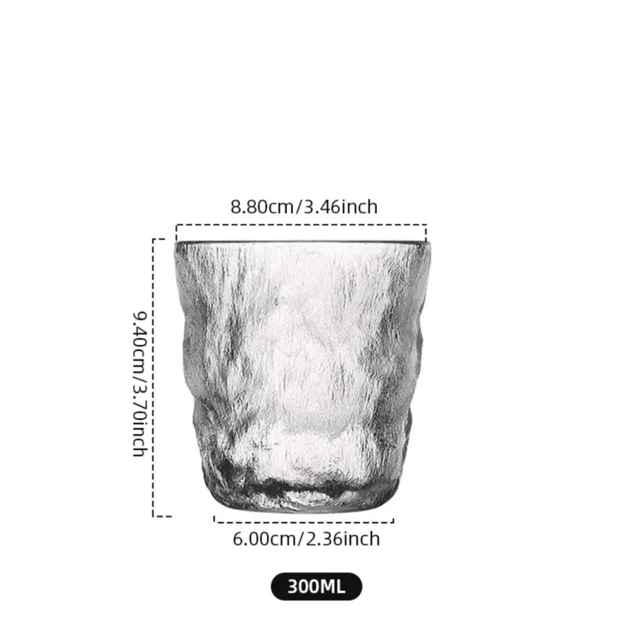 10 Ounce Glass 300ml Glacier Ice Frosted Short Cup