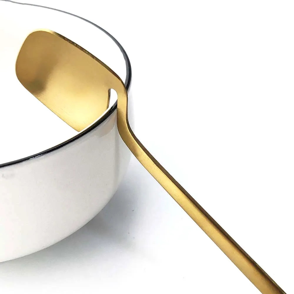 Surreal Spoon Gold Silverware With Built In Utensil Rest For Luxury Dining Table Place Settings