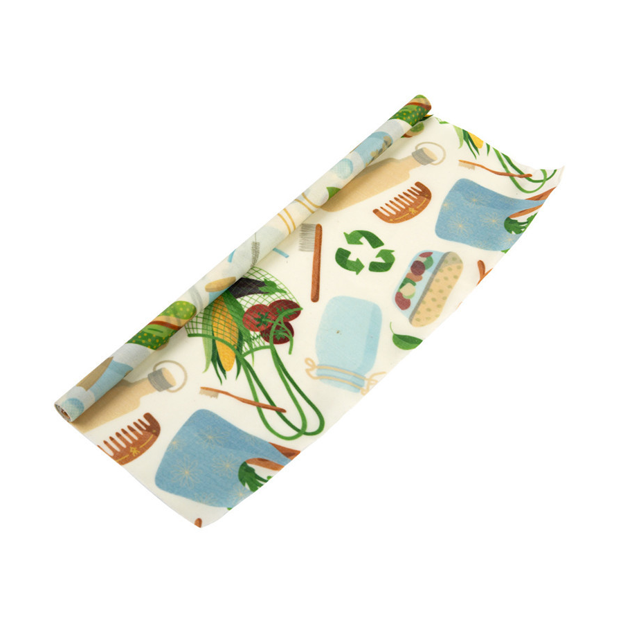 Beeswax Wrap Single Roll Eco Warrior Print