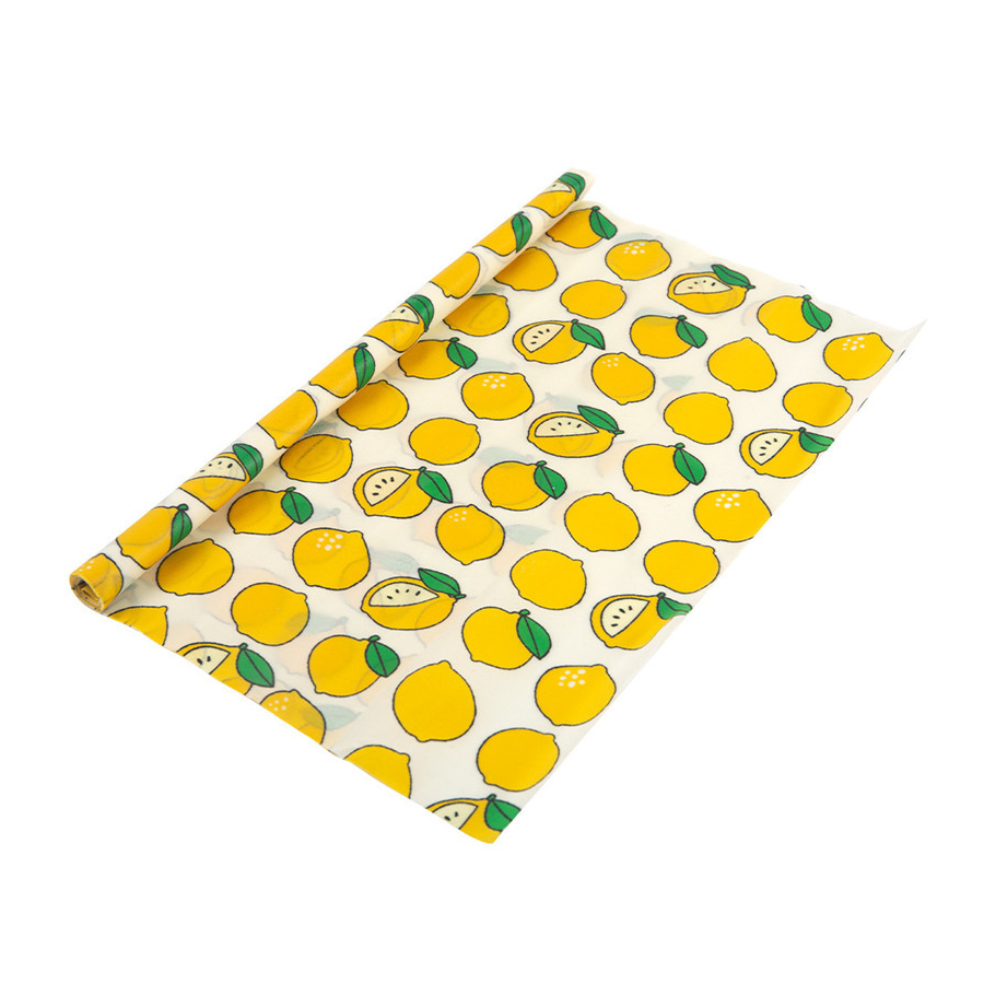 Beeswax Wrap Single Roll Lemony Fresh Print