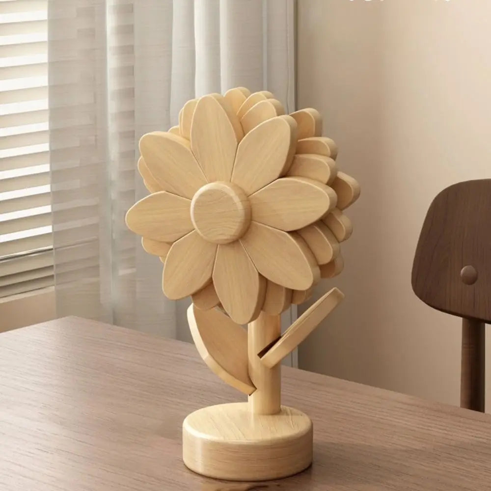 Wood Hot Pad Trivet Flower