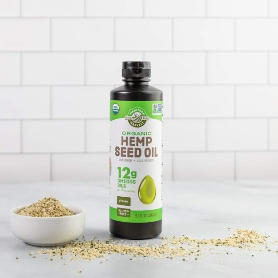 Cold Pressed Unrefined 16.9 Ounce Manitoba Harvest Hemp Oil Made From Organic Hemp Seeds