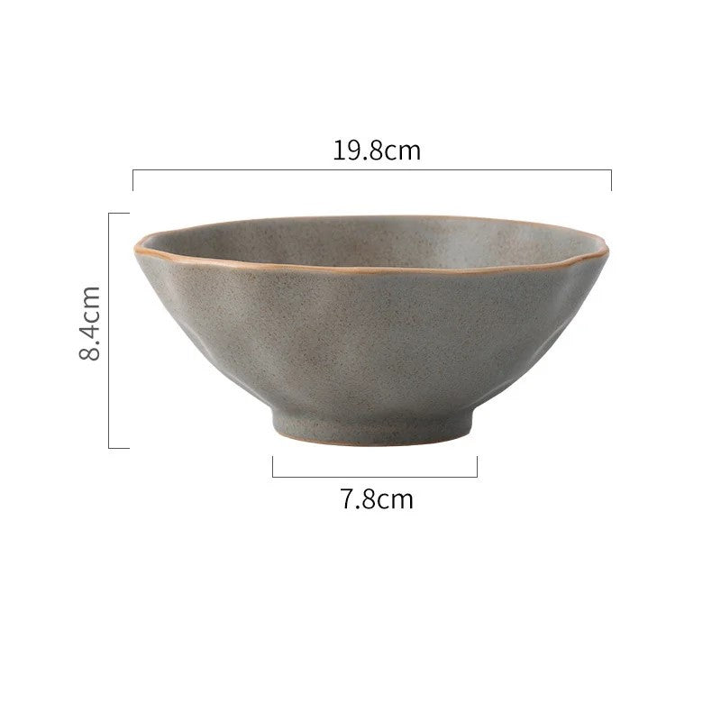 Ceramic Bowl C Size Measurements Conifer Color Prairie Farmhouse Tableware