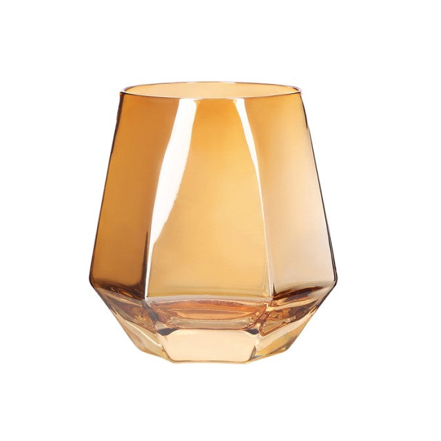 Nordic Style Champagne Color Fractal Glass Beverage Cup