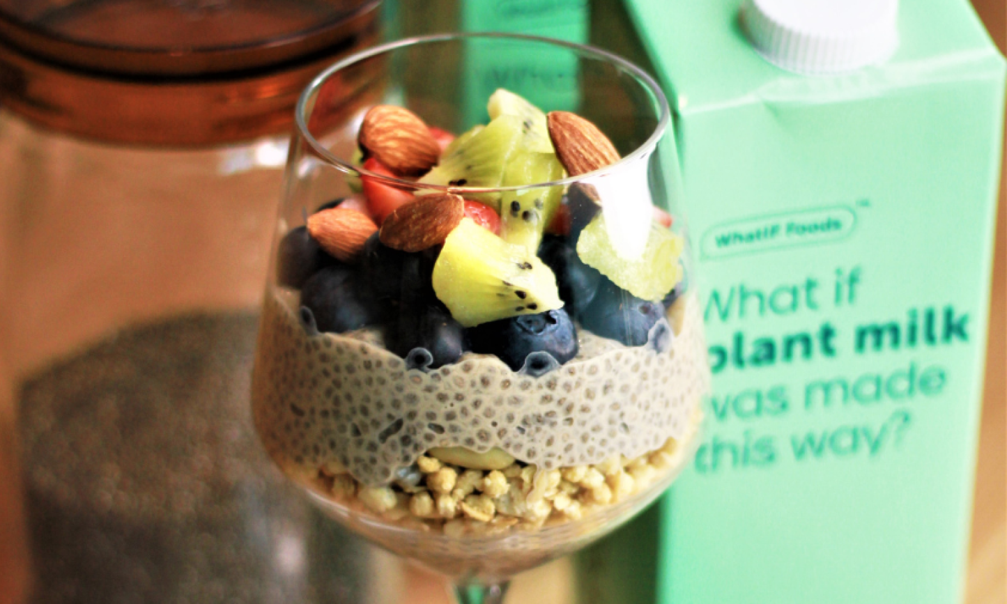 Chia Seed Pudding Recipe Made Using WhatIf Foods Airy BamNut Milk