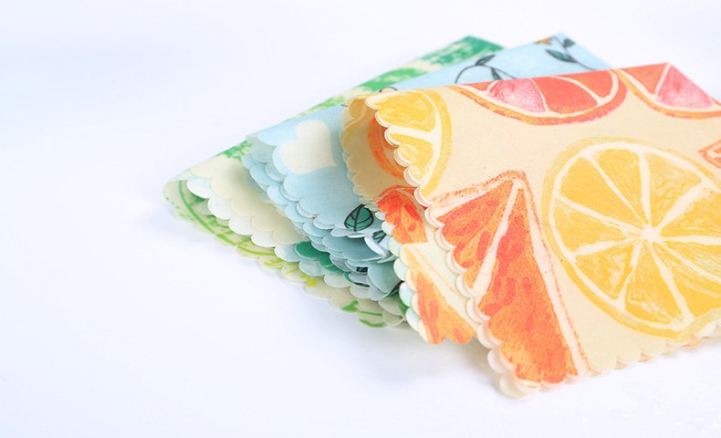 Colorful Fresh Prints Bees Wax Food Wraps Plastic Wrap Alternative