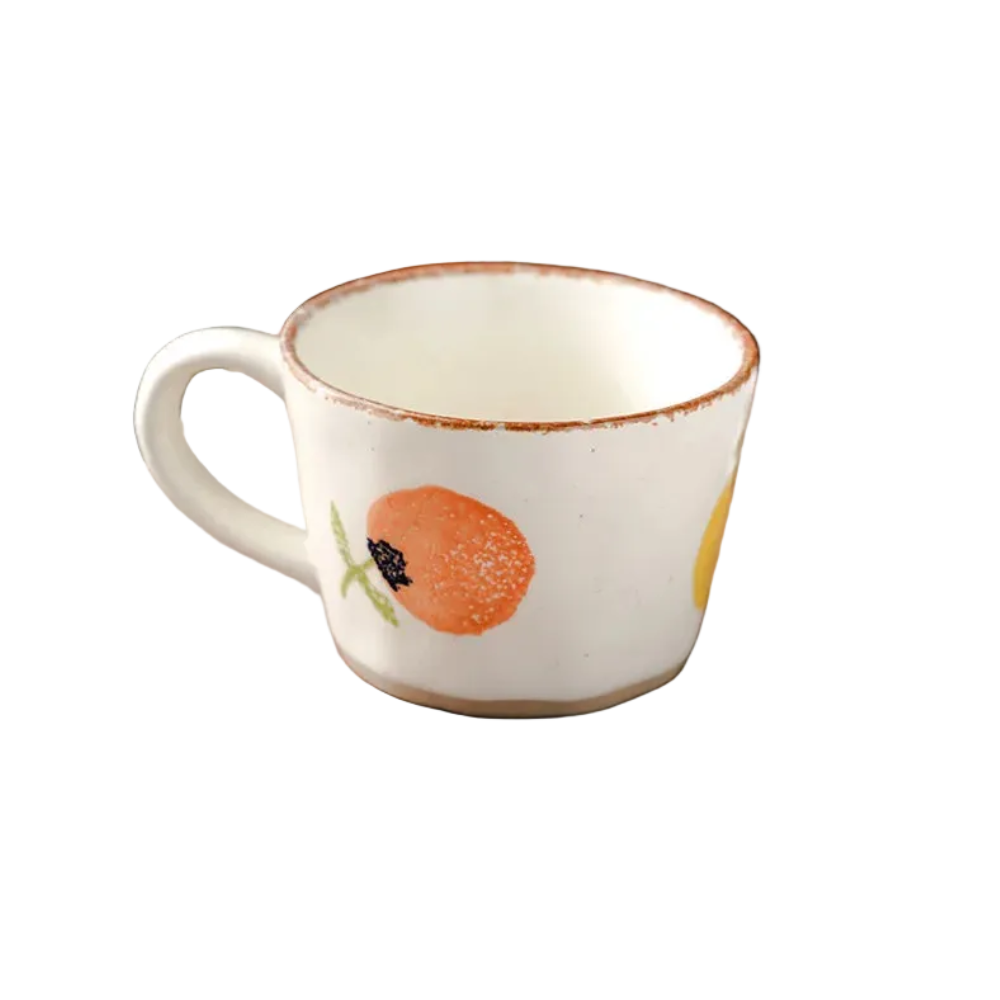 Citrus Orchard Fruit Ceramic Mug With Exposed Based