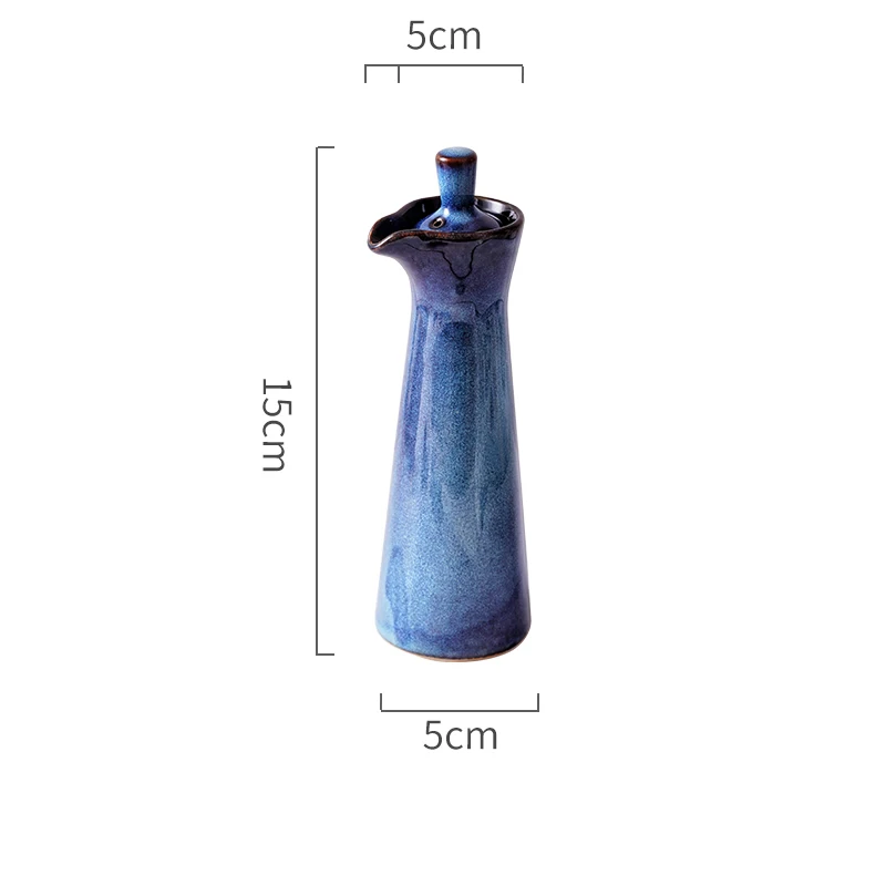 Terrace Admiral Color Ceramic Oil & Vinegar Cruet Size Measurements