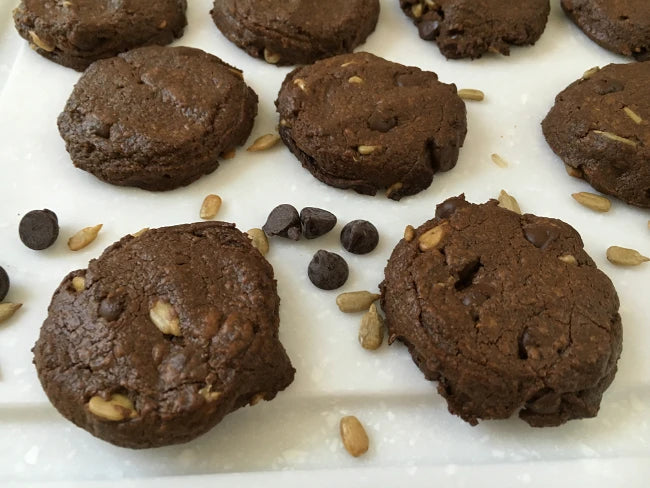 Double Chocolate Sunflower Cookies Made With Once Again Unsweetened Sunflower Seed Butter