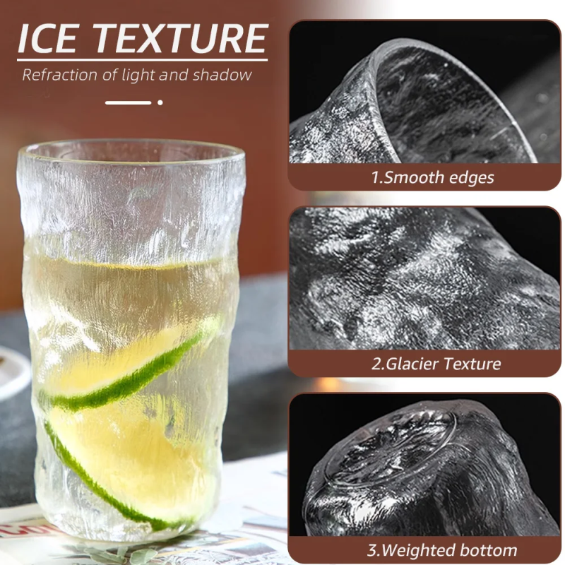 Cup With Ice Texture Glacier Style Drinkware