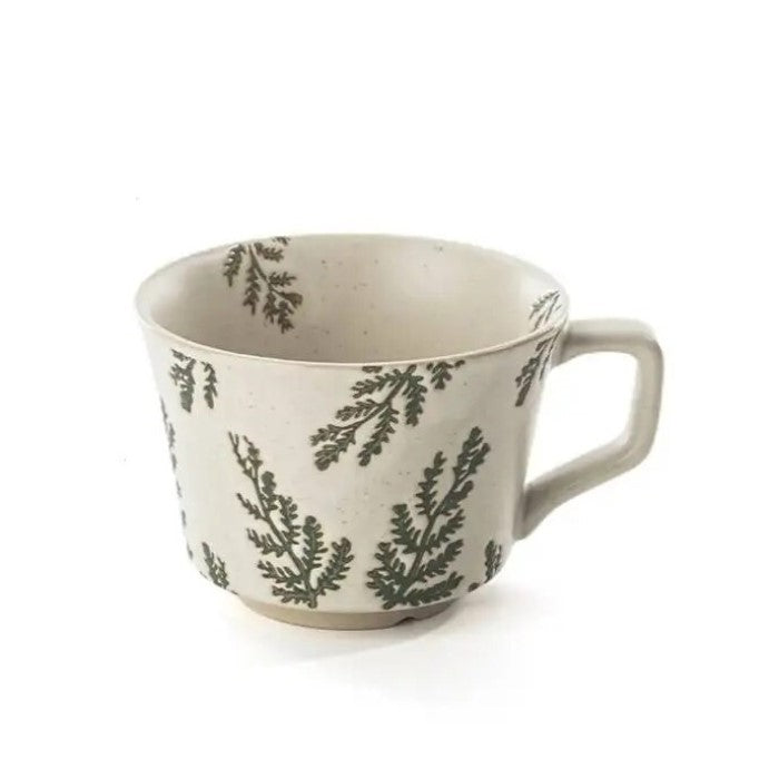 Evergreen Forest Organic Botanics Ceramic Tea Cup With Exposed Base