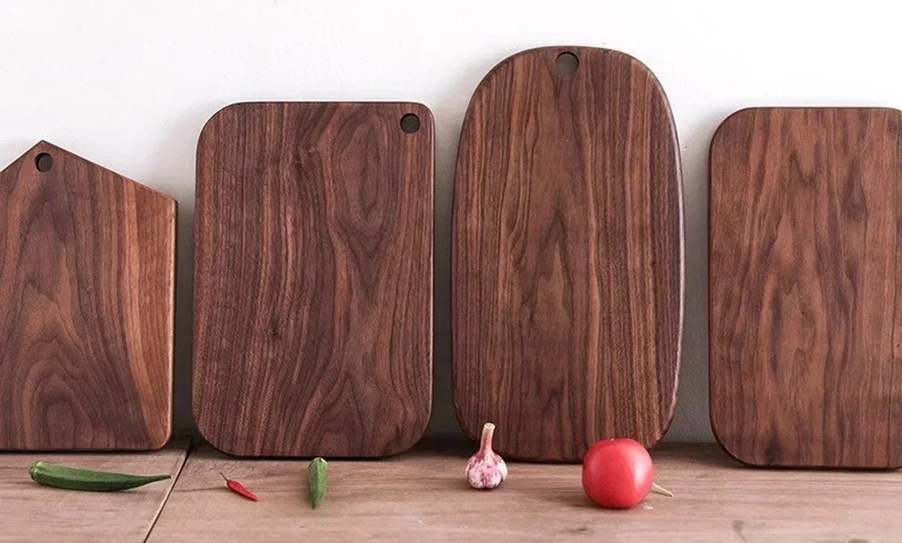 Unique Shape Cutting Boards Modern Farmhouse Style Walnut Wooden Kitchen Boards