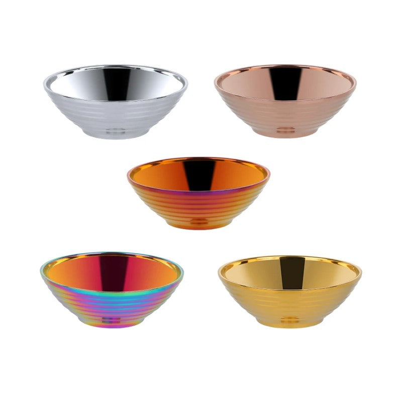 Glam Stainless Steel Insulated Colorful Noodle Bowls