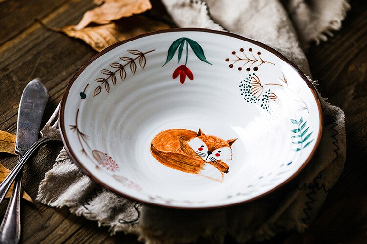 Beautiful Fox Hand Painted Woodland Animal Bowl