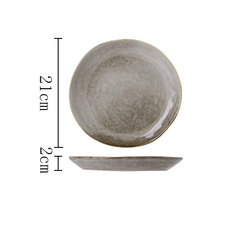 Bauernhof Russet Irregular Shaped Ceramic Plate A Size Measurements