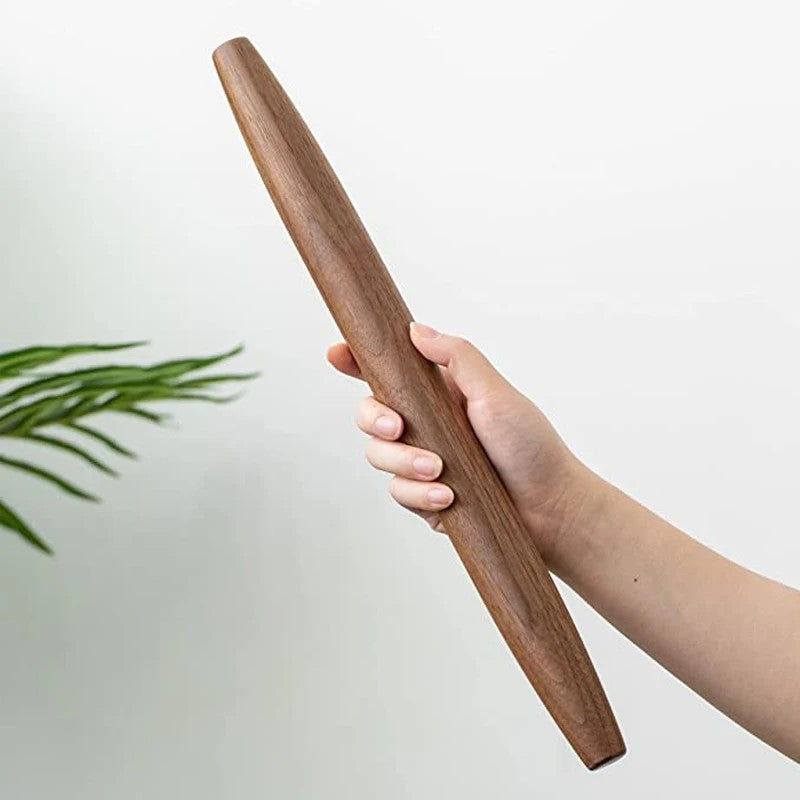 Holding Walnut Wood Tapered Style French Rolling Pin