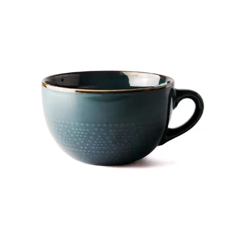 Morning Perk Ceramic Cereal Mug Huckleberry Color Option Oversized Cup
