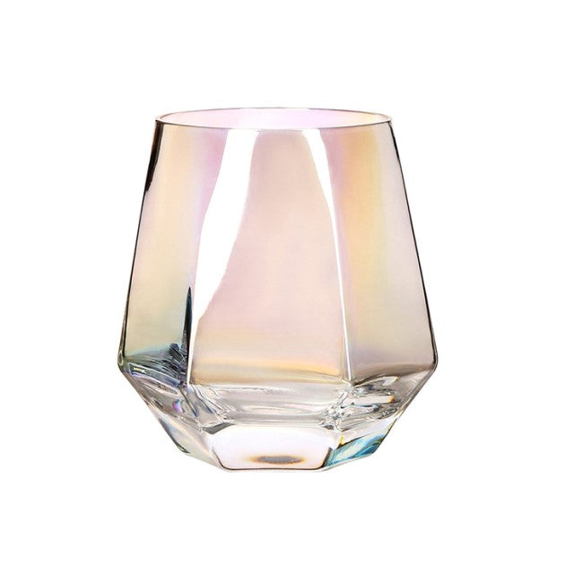 Nordic Style Iridescent Fractal Glass Beverage Cup
