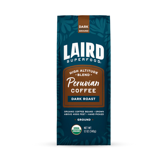 Laird Superfood Dark Roast Organic Peruvian Coffee Ground 12oz