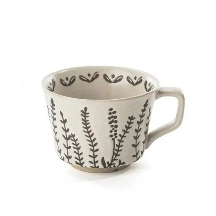 Lavender Field Organic Botanics Ceramic Tea Cup With Exposed Base