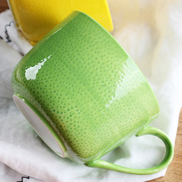Summer Citrus Ceramic Mug Up Close Lime Texture And Color