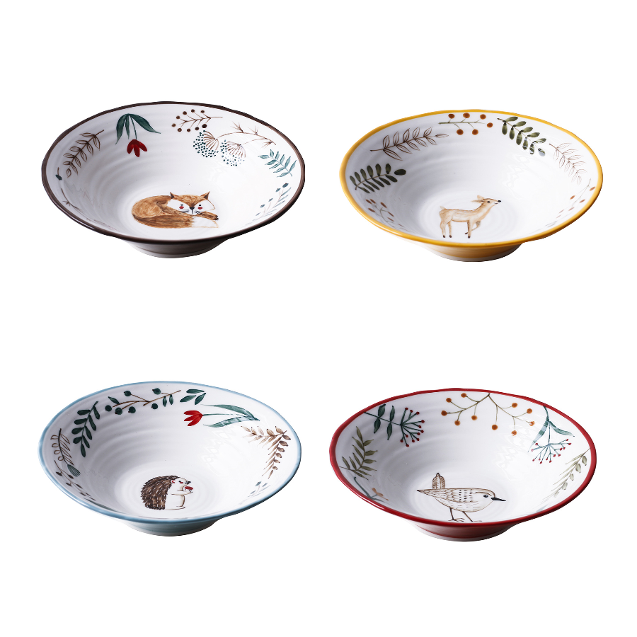 Bavarian Woodland Animals Ceramic Bowls