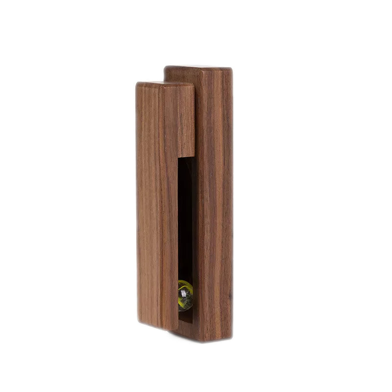 Walnut Mable Slide Wood Towel Holder With Easy Mount