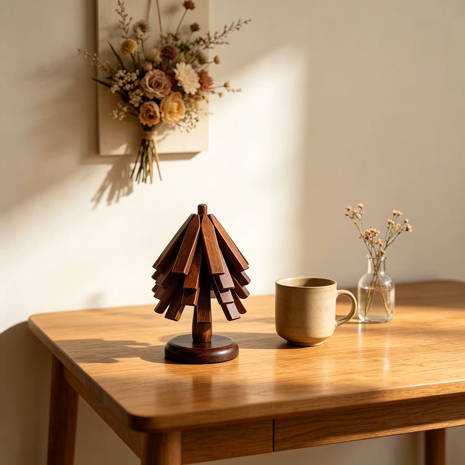 Trivet Tree Cozy Organic Style Home Decor Wood Hot Pads Gift Idea