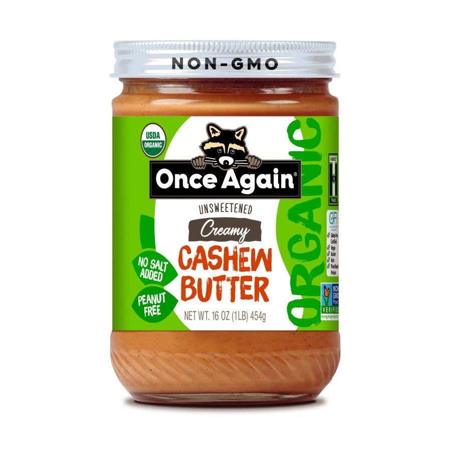 Once Again Organic Cashew Butter Unsweetened 16oz