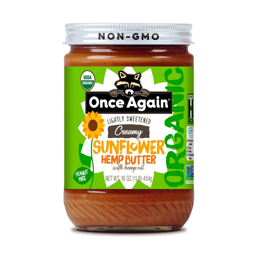 Once Again Organic Sunflower Hemp Butter Lightly Sweetened 16oz