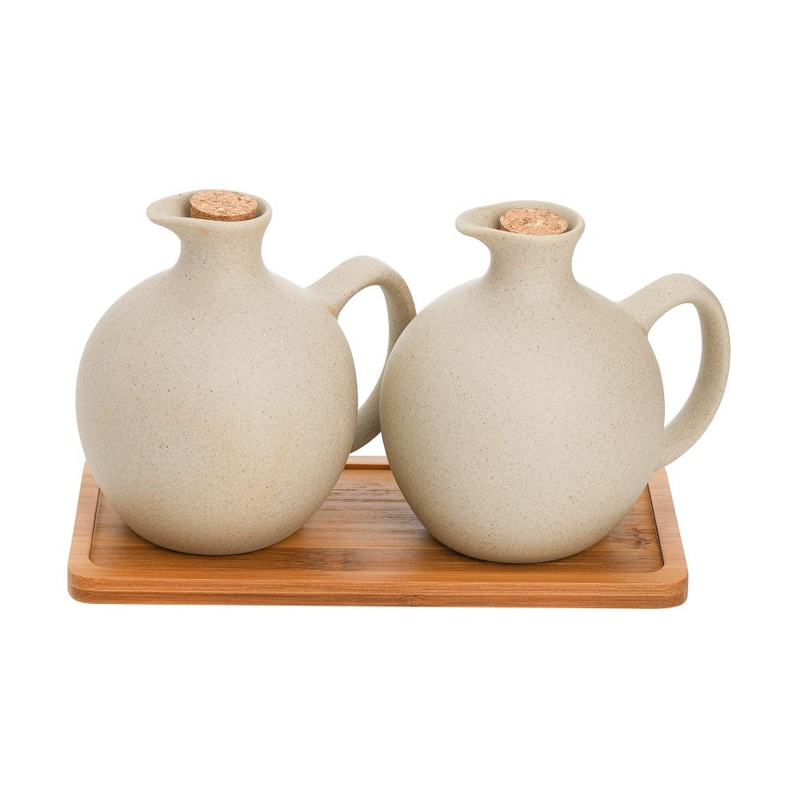 Organic Modern Style Ceramic Oil & Vinegar Jars
